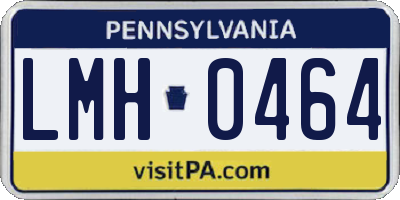 PA license plate LMH0464
