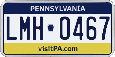 PA license plate LMH0467