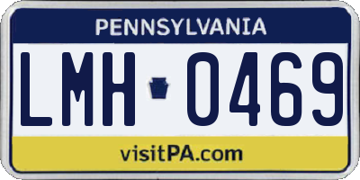 PA license plate LMH0469