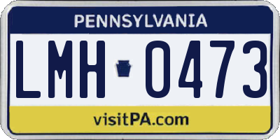 PA license plate LMH0473
