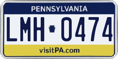 PA license plate LMH0474