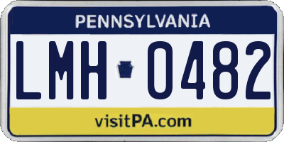 PA license plate LMH0482