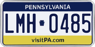 PA license plate LMH0485