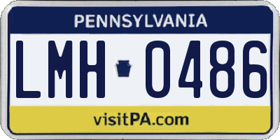 PA license plate LMH0486