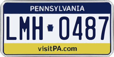 PA license plate LMH0487
