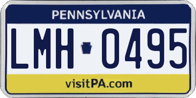PA license plate LMH0495