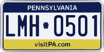 PA license plate LMH0501