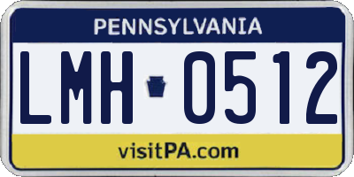 PA license plate LMH0512
