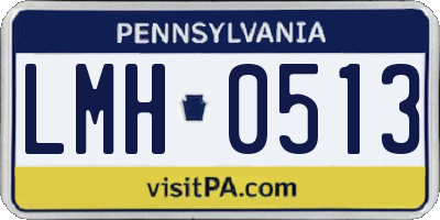 PA license plate LMH0513
