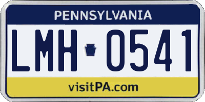 PA license plate LMH0541