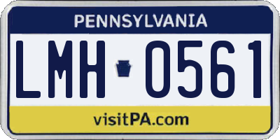 PA license plate LMH0561