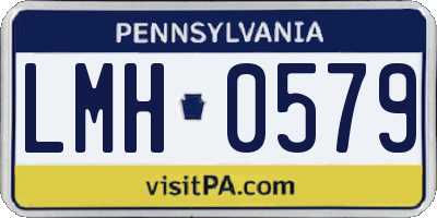 PA license plate LMH0579