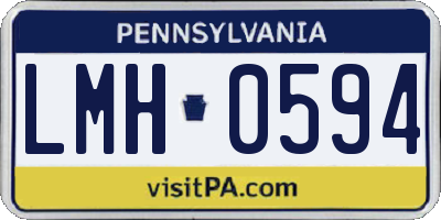 PA license plate LMH0594