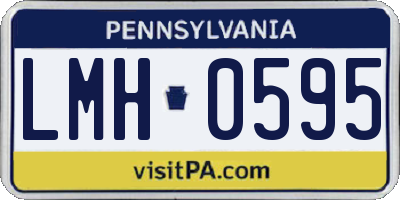 PA license plate LMH0595
