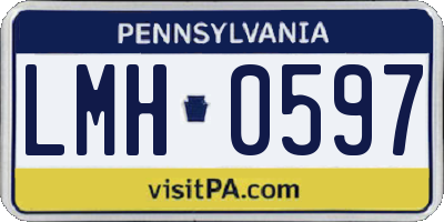 PA license plate LMH0597