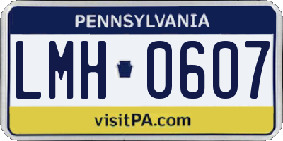 PA license plate LMH0607