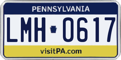 PA license plate LMH0617