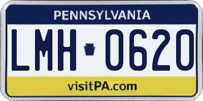 PA license plate LMH0620