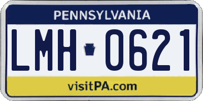 PA license plate LMH0621