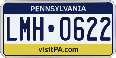 PA license plate LMH0622
