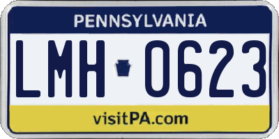 PA license plate LMH0623