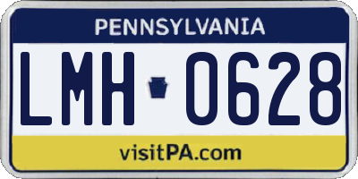 PA license plate LMH0628