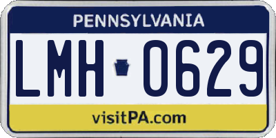 PA license plate LMH0629