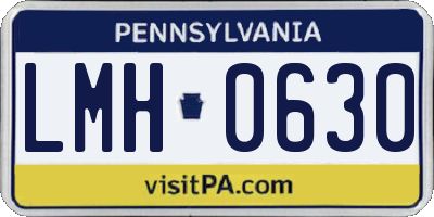 PA license plate LMH0630