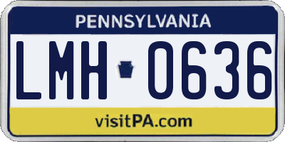 PA license plate LMH0636