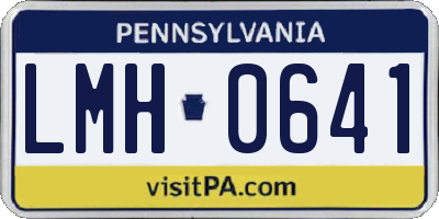 PA license plate LMH0641