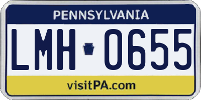PA license plate LMH0655