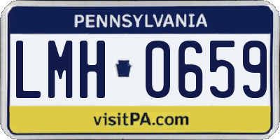 PA license plate LMH0659