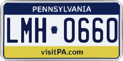 PA license plate LMH0660