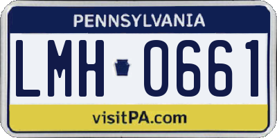PA license plate LMH0661