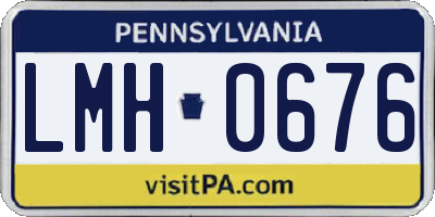 PA license plate LMH0676