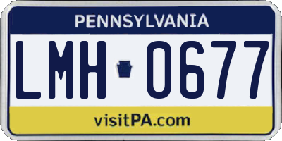 PA license plate LMH0677