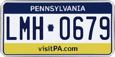 PA license plate LMH0679