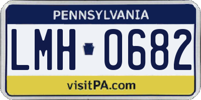 PA license plate LMH0682