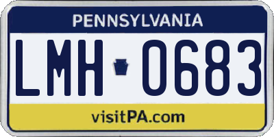 PA license plate LMH0683