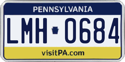 PA license plate LMH0684