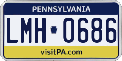 PA license plate LMH0686