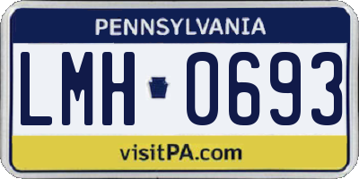 PA license plate LMH0693