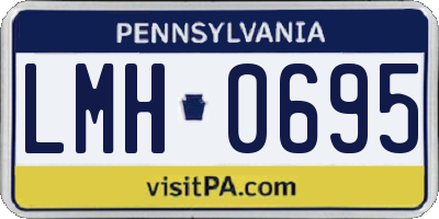 PA license plate LMH0695