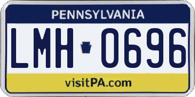 PA license plate LMH0696
