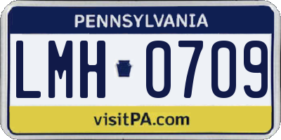 PA license plate LMH0709