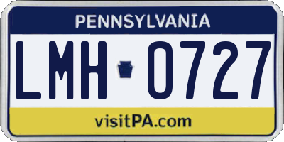 PA license plate LMH0727