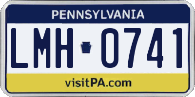 PA license plate LMH0741