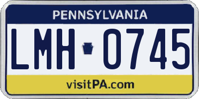 PA license plate LMH0745