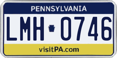 PA license plate LMH0746