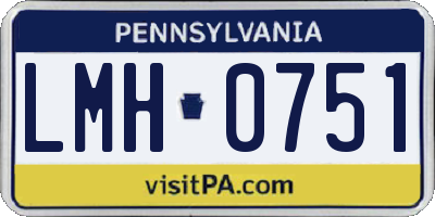 PA license plate LMH0751